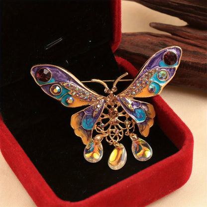 Vintage Baroque Luxury Chinese Style Tassel Butterfly DesignMen'sWomen'sBroochPins, JewelryAccessories, WeddingHolidayPartyGifts