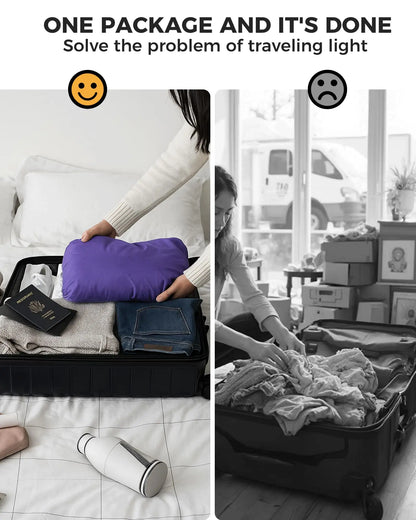 Bump Free Compression Bag for Travel Waterproof Vacuum Storage Bag Space Saver Organizer for Clothes Camping Gym Packing Cubes