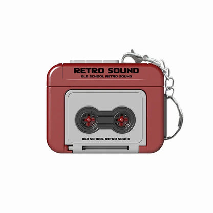 1Pcs Retro Recorder Keychain 15S Recorder Cassette Tape Keyring Student Bag Pendant Couple Friends Gift