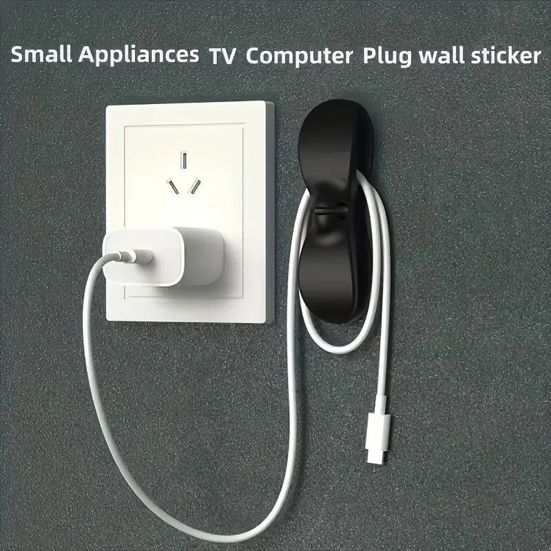 4pcs Silicone Cord Winder Holder Power Cord Organizer Clip Self Adhesive Cable Wire Fixer for Air Fryer Coffee Machine