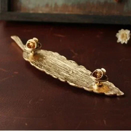 i-Remiel Gold Color Zinc Alloy Men's Leaf Brooches Accessories for Women