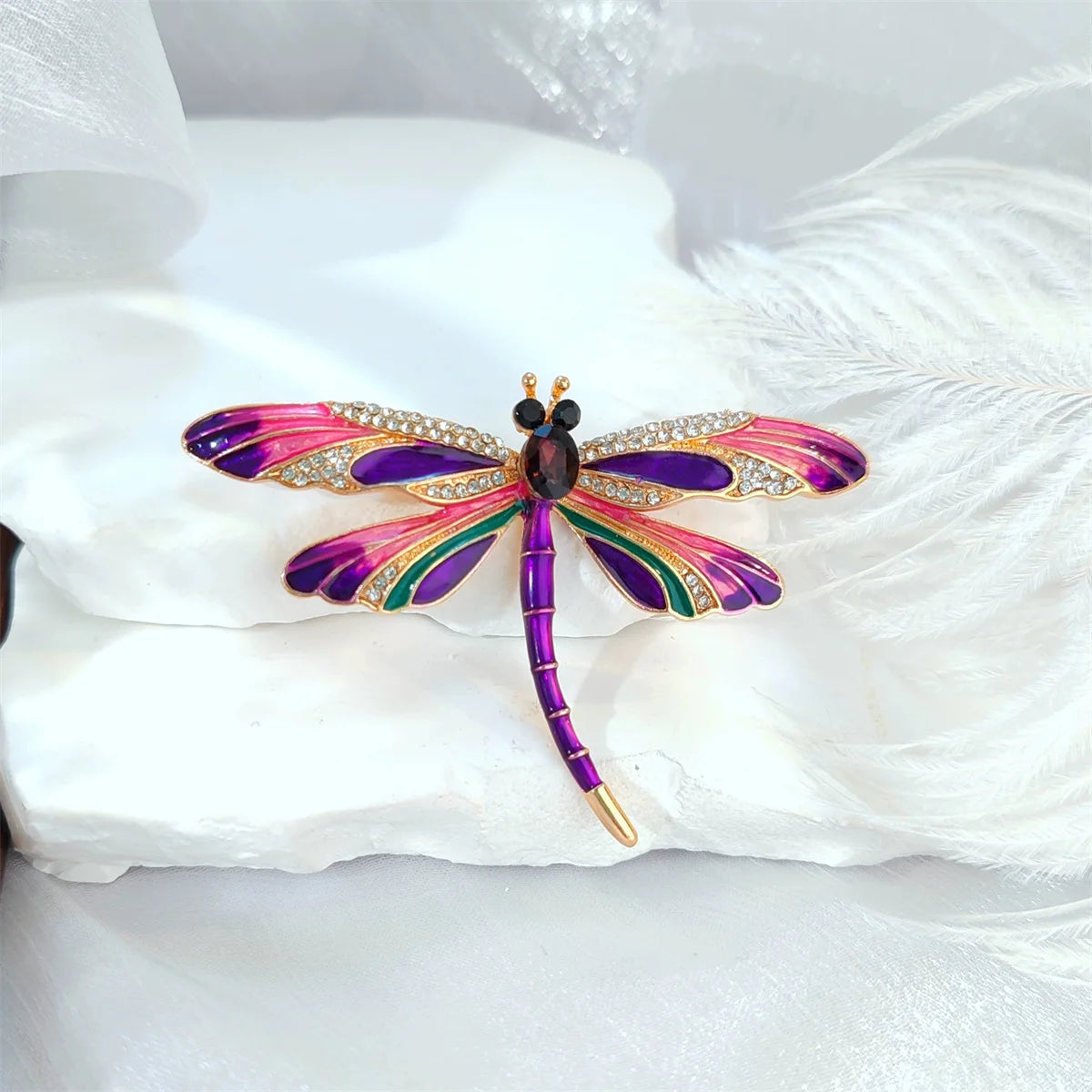1Pc Color Y2K Dragonfly Brooch Pin Beautiful And Exquisite Retro Jewelry Accessories Elegant And Romantic Party Gift For Women