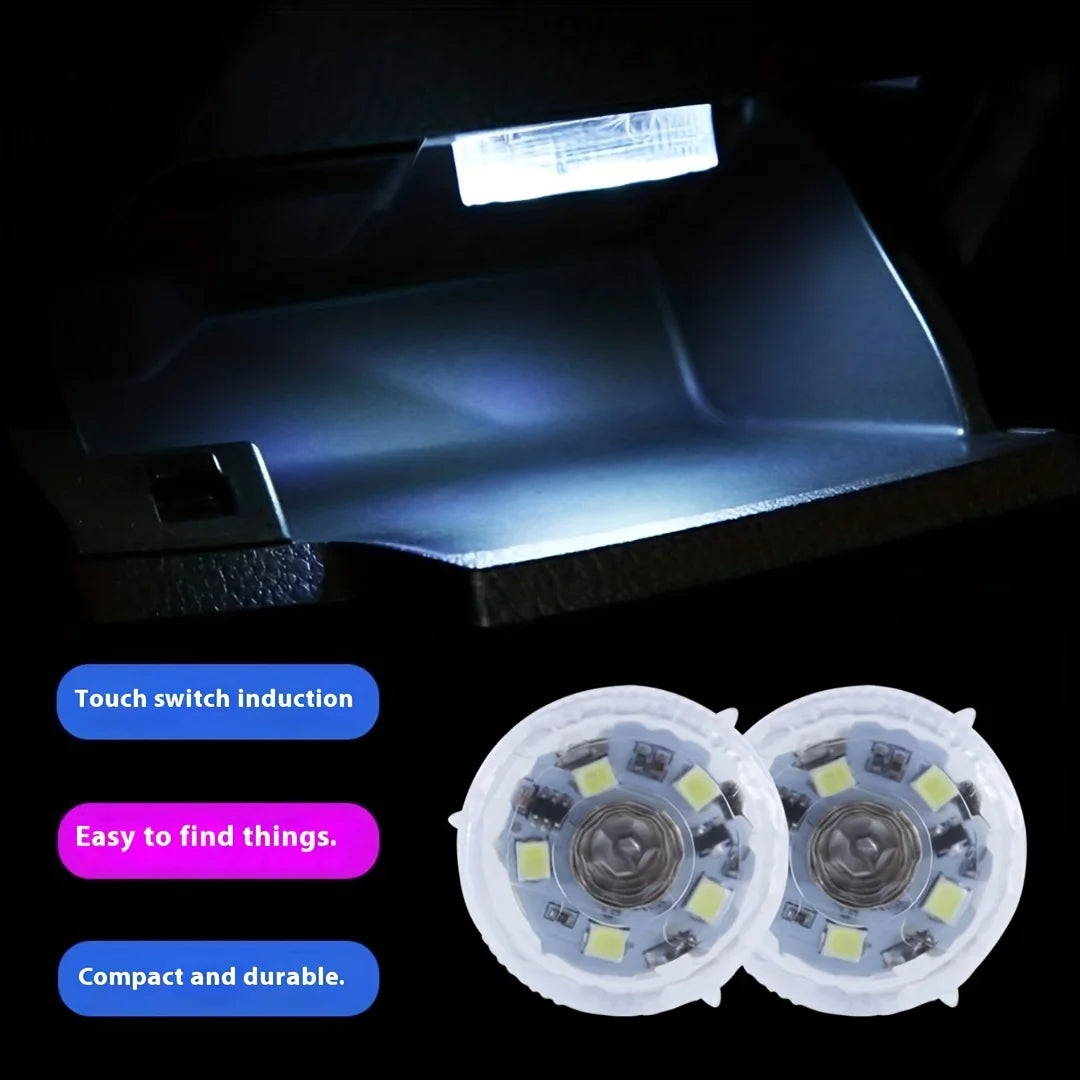 2Pcs Motion Sensor LED Indoor Ambient Lights - Touch Activated Battery-Free for Reading & Storage Box Lighting