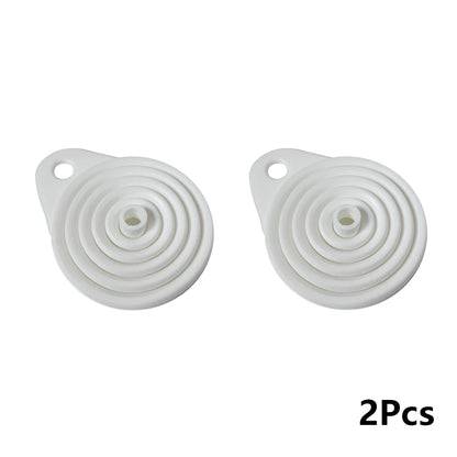 2Pcs Foldable Car Engine Funnel Silicone Liquid Funnel Washer Engine Oil Petrol Change Tools for Motorcycle Car Acesssories