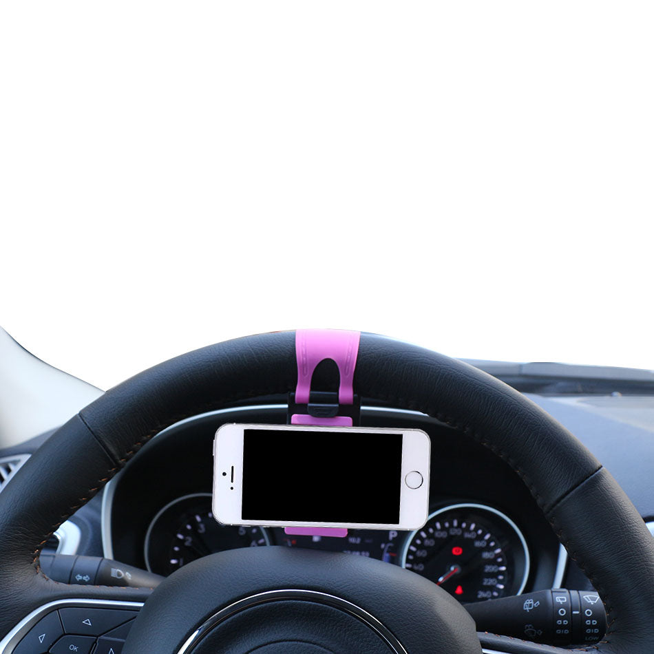 Universal Car Interior Steering Wheel Clip Phone Holder Mount for iPhone XiaoMi Samsung Mobile Phone GPS Car Accessories