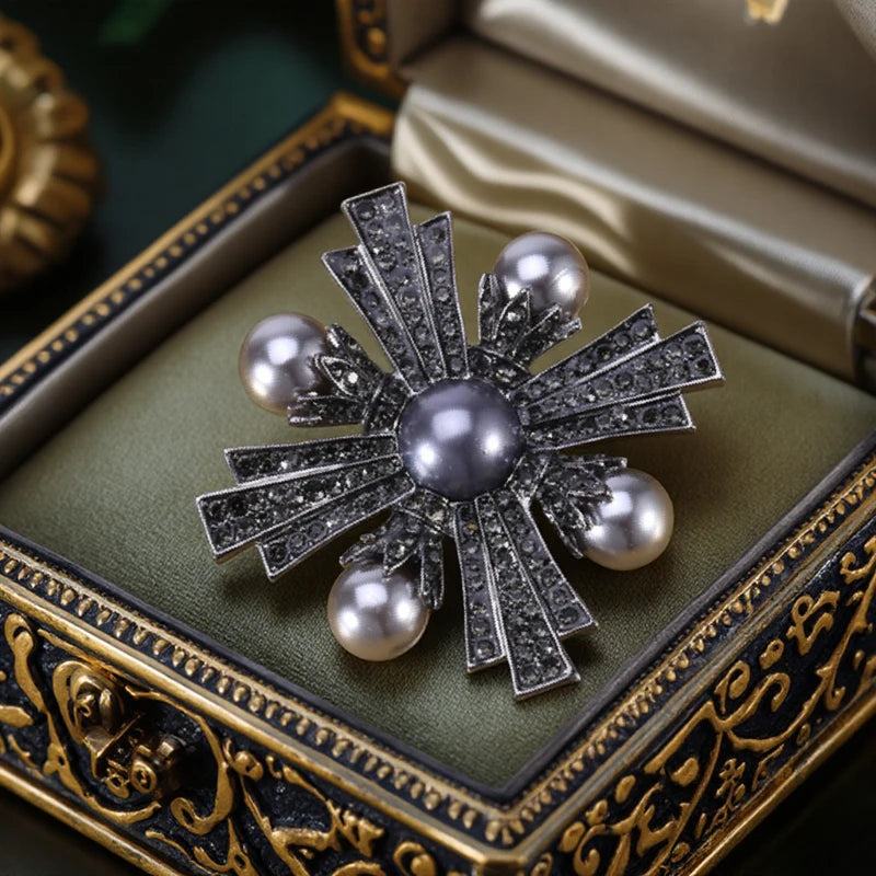 Baroque Luxury Beautiful Cross Design Brooch for Men and Women, Jewelry Accessories,Wedding,Holiday,Party,Couple's Surprise Gift