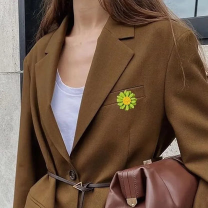 Multicolor Cute Daisy Flower Brooch Plant Sunflower Set Lapel Pin Enamel Pin Coat Collar Brooch Ladies Girls Men's Jewelry Gift