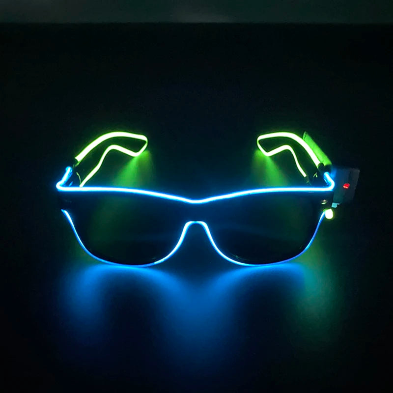 New Cool Wireless Glowing LED Light Up Glasses For Rave Festival Party Luminous Neon Mosaic Sunglasses club disco Eye Glasses