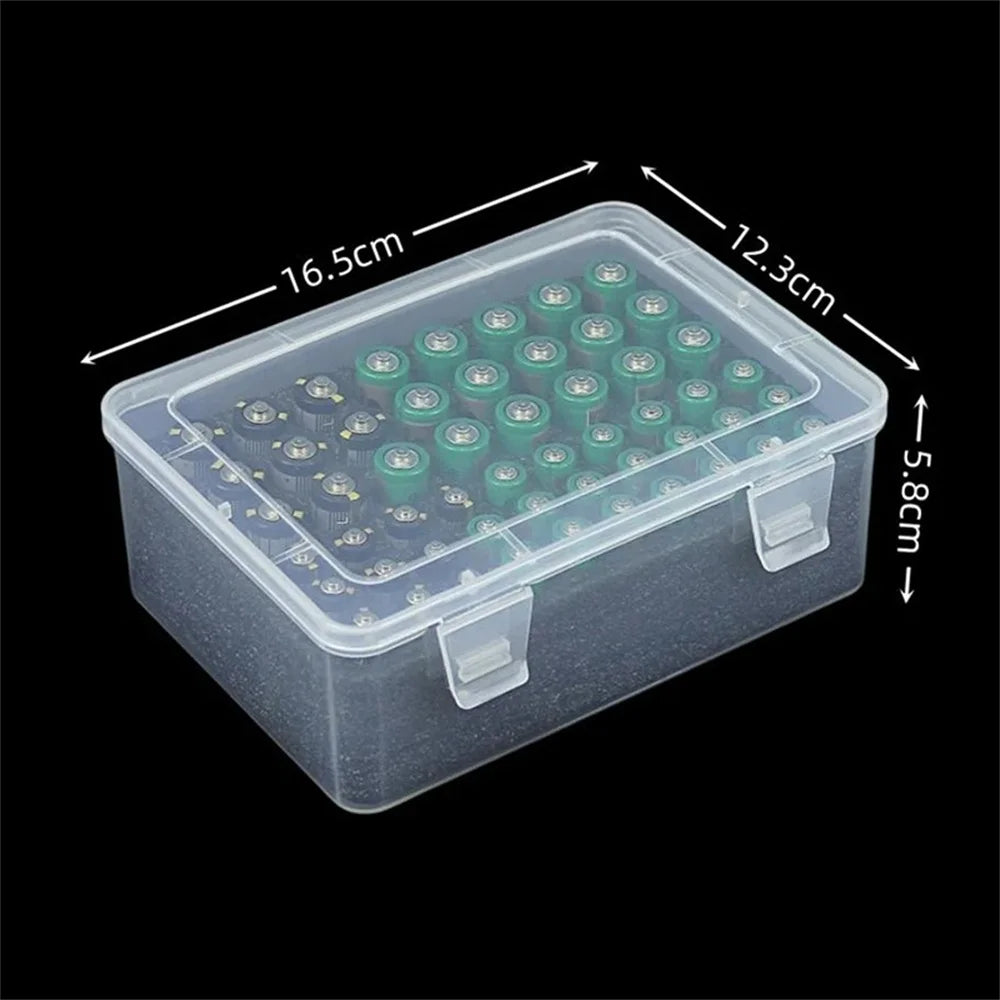Multi Slot Battery Organizer Storage Case Holder 54 Slot AA AAA Battery Storage Organizer Box Home Drawer Organization Dispenser