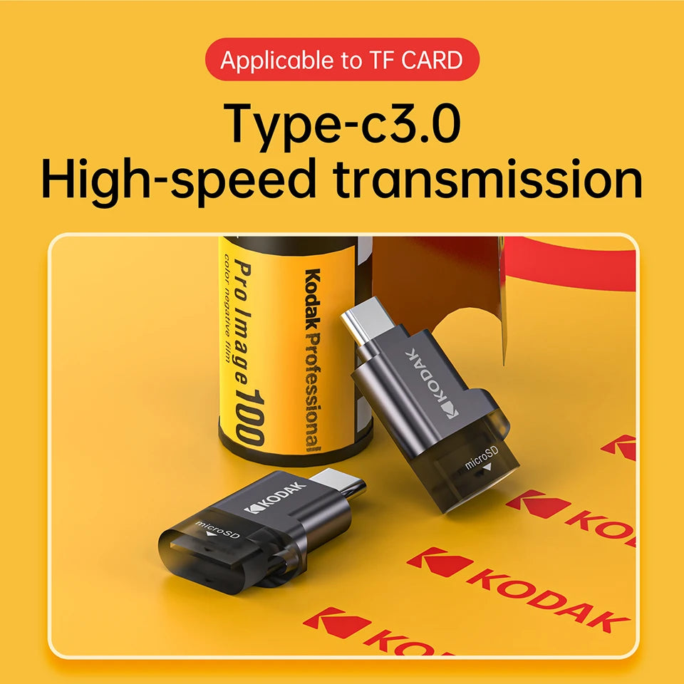 Kodak Type-C Micro SD Card Reader TF Memory Card High-speed Transmission Adapter