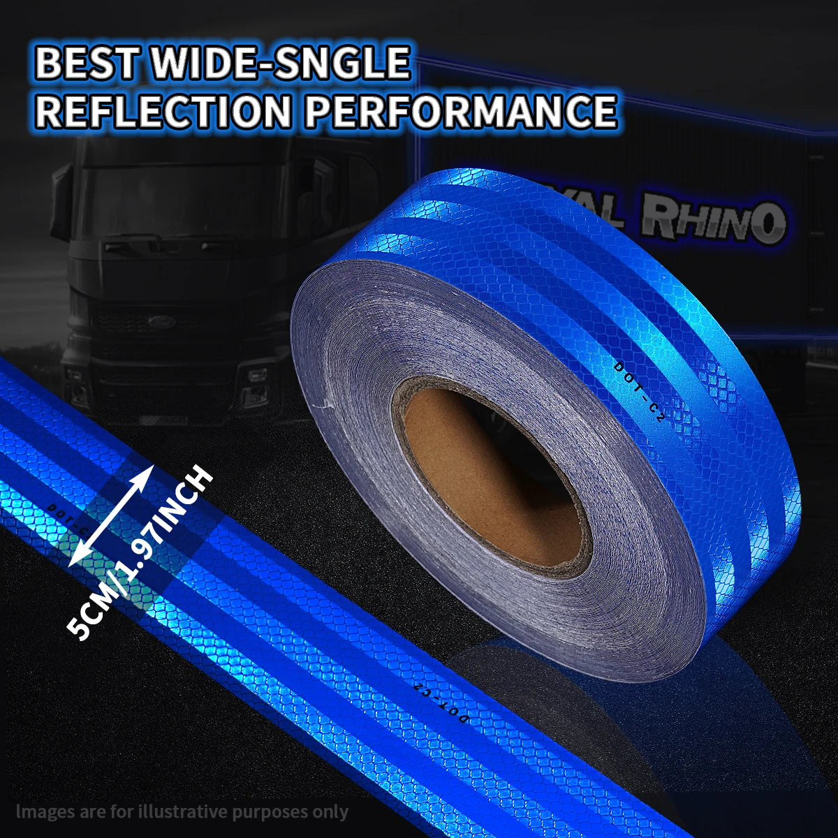Car Truck Reflective Safety Tape Warning Night Light Waterproof Trailer Reflector Sticker For Car Truck Warning Safety