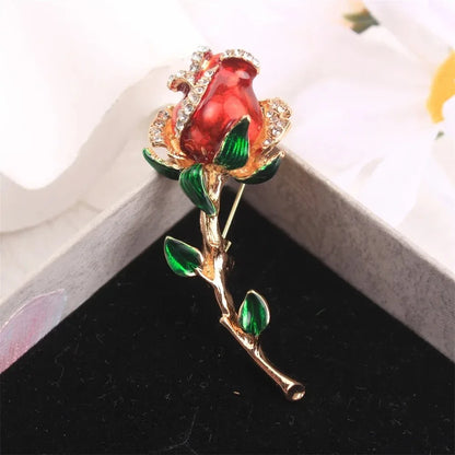 Baroque Luxury Beautiful Roses Sunflower Design Men's Women's Brooch Pins，Jewelry Accessories, Wedding Holiday Party Favors