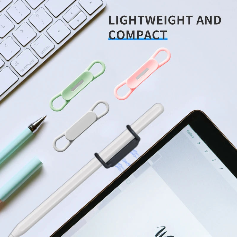 6 Colour Magnetic Pen Holder Office Whiteboard Adhesive Pencil Hooks Adjustable Silicone Magnet Marker Holders for Refrigerator