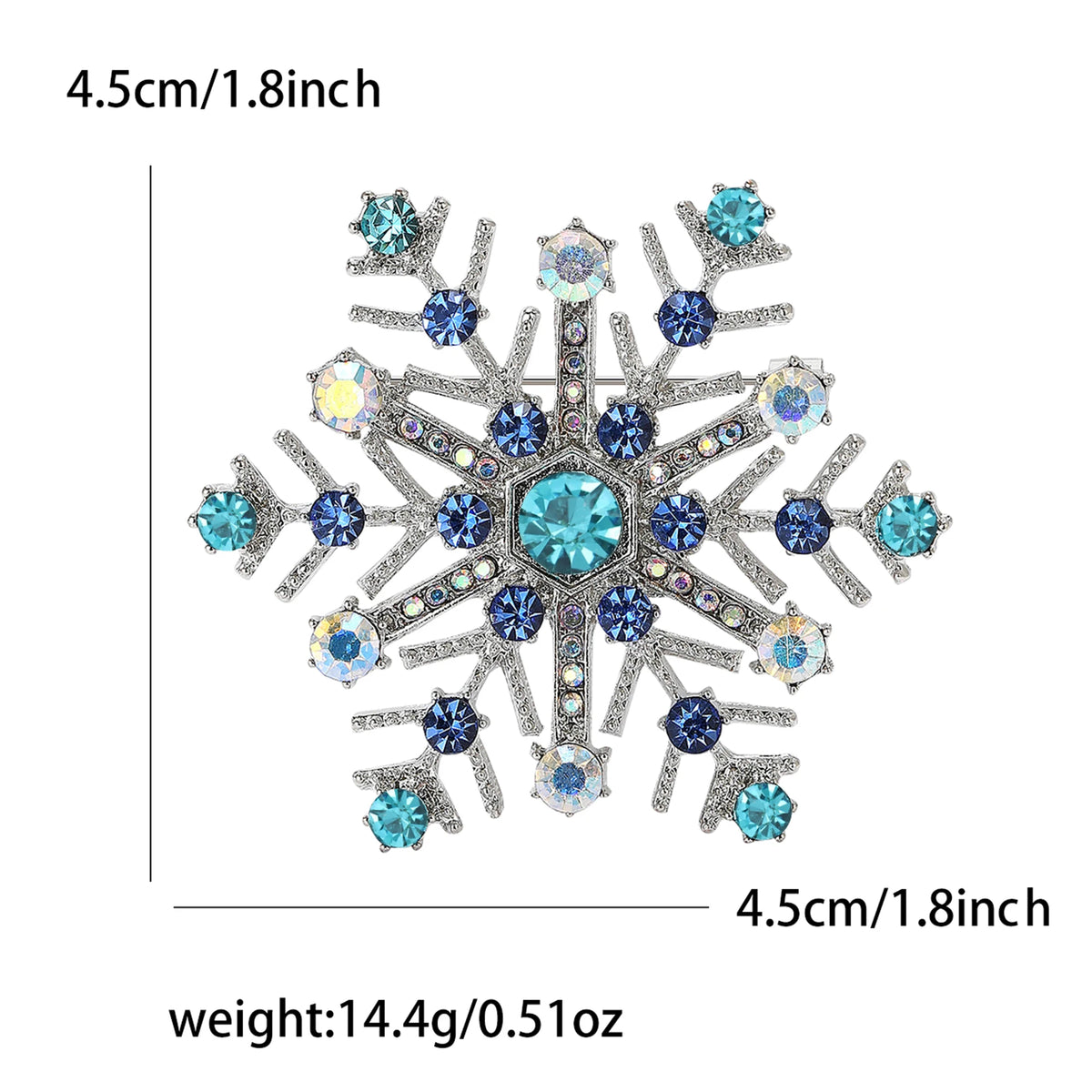 Christmas Rhinestone Snowflake Brooches for Women Unisex Pearl Flower Pins Office Party Friend Gifts Jewelry Accessories