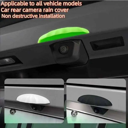 Car Rear Camera Rain Cover - Thickened & Widened Silicone, Non-Destructive Installation, Suitable for All Car Car Models, Clear