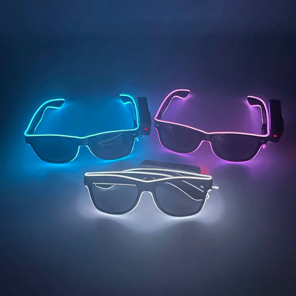 New Cool Wireless Glowing LED Light Up Glasses For Rave Festival Party Luminous Neon Mosaic Sunglasses club disco Eye Glasses