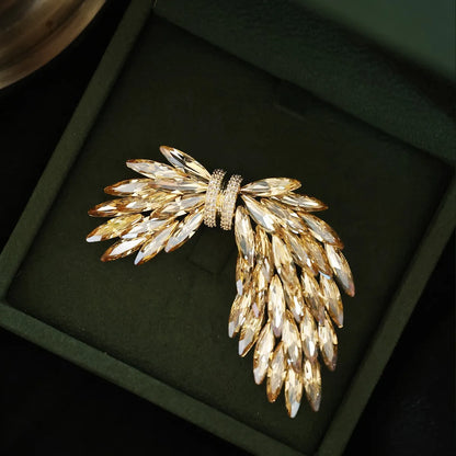 Luxury Wings Fashion Brooch Pins For Women Creative New Handmade Shinning Rhinestones Brooches