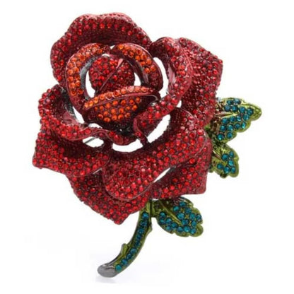 Baroque Luxury Beautiful Roses Sunflower Design Men's Women's Brooch Pins，Jewelry Accessories, Wedding Holiday Party Favors