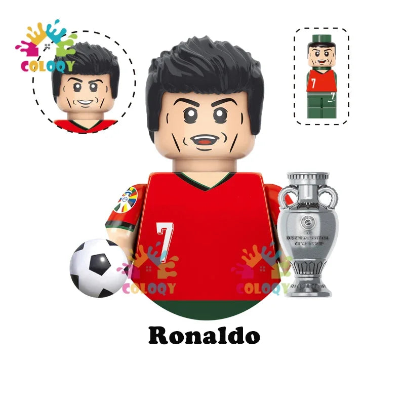 Kids Toys Football Stars Building Blocks Sport Player Mini Action Figures Toys For Boys Christmas Gifts