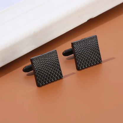Luxury Quality Men's Cufflinks Classic Geometric Square Metal Sleeve Nails Fashion Cuff Buttons for Clothes Man Wedding Jewelry