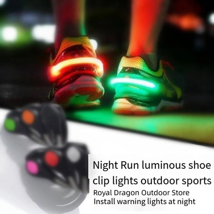 Outdoor Running Light LED Luminous Shoe Clip Light Night Safety Warning Bright Flash Light Sport Bicycle Bike Shoe ClipLight