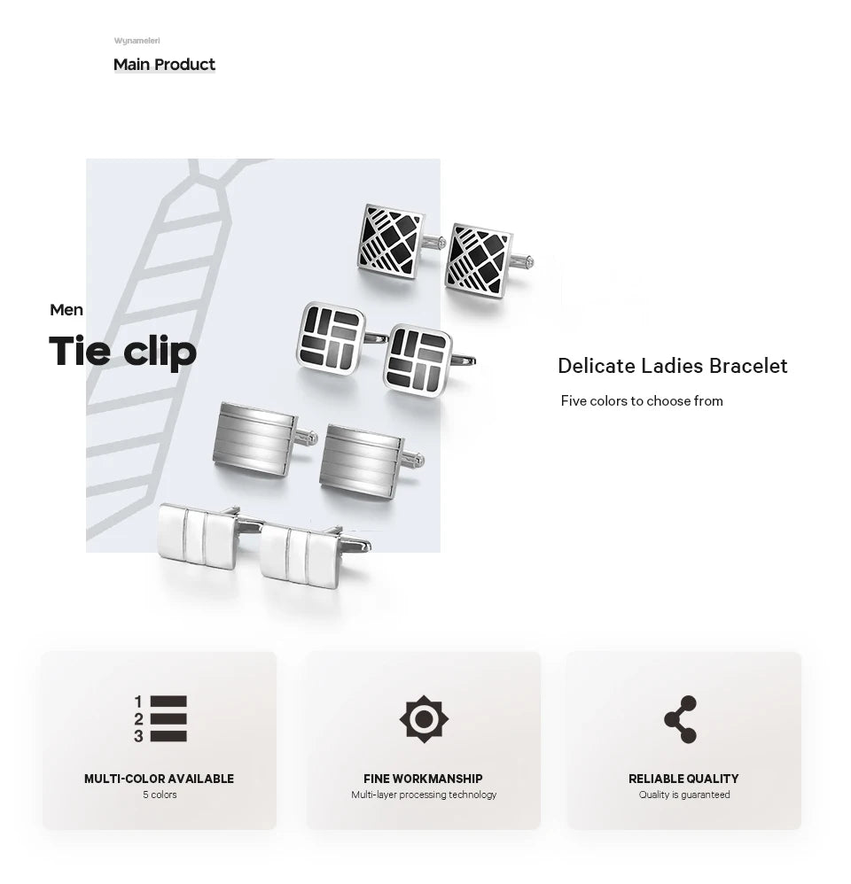 4 Pairs Cufflinks Set CuffLinks For Mens Wedding Souvenirs Groomsmen Gift Man Shirt Cufflink With Box Luxury Jewelry Tie Clips