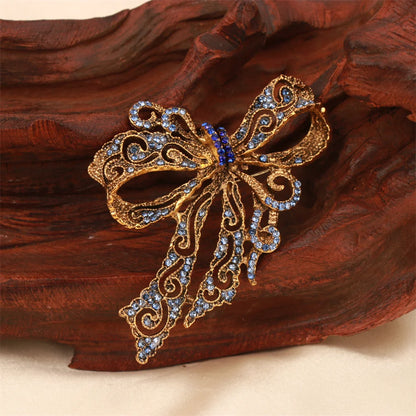Baroque Luxury Beautiful Bow Men's Women's Brooch Pin，Jewelry Accessories, Wedding Holiday Party Couple Surprise Gift