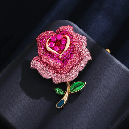Baroque Luxury Beautiful Roses Sunflower Design Men's Women's Brooch Pins，Jewelry Accessories, Wedding Holiday Party Favors