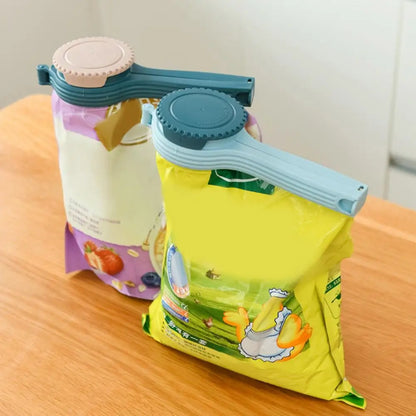 Bag Clip with Pour Spout Reusable Cap Sealer Clips Convenient Food Bag Clips Moisture-Proof Snack Clips Kitchen Accessories