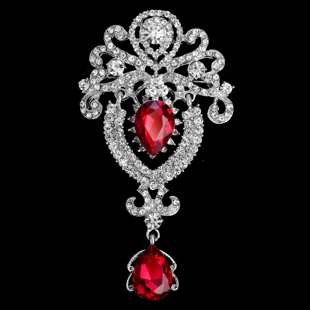 High fashion pins court vintage crystal brooch fashion pendant wedding women's brooch pin jewelry gifts