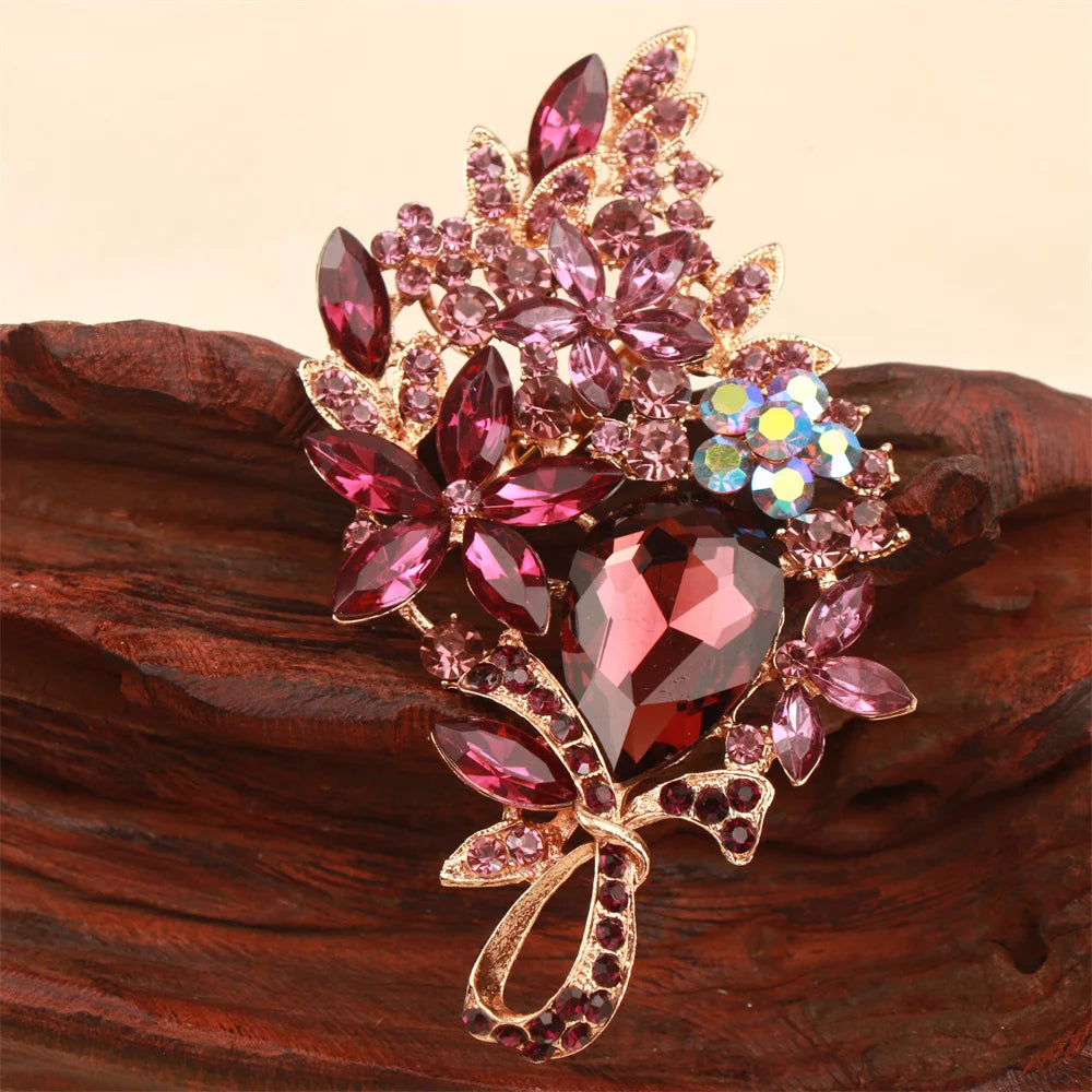 Baroque Luxury Openwork Floral Design Brooch for Men and Women, JewelryAccessories, Wedding,Holiday,Party, Couple's SurpriseGift