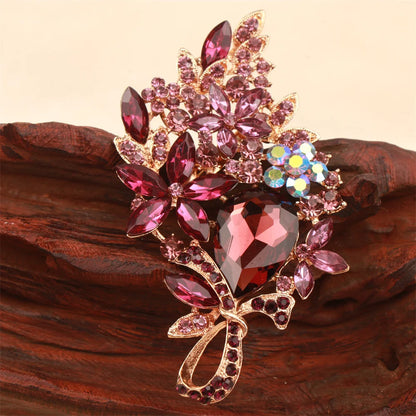 Baroque Luxury Openwork Floral Design Brooch for Men and Women, JewelryAccessories, Wedding,Holiday,Party, Couple's SurpriseGift