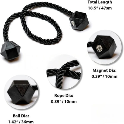 2/4pcs Curtain Tiebacks with Strong Magnet Thick Rope Design Bedroom Living Room Kitchen Durable for Office, Home Decoration