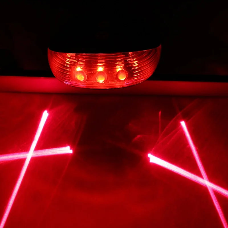 Bicycle Bike LED Lights Waterproof Cycling Taillight Safety Warning Taillight MTB Bike Rear Tail Lights 2 Lasers 5 LED