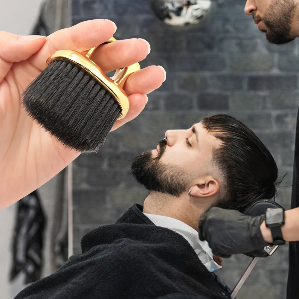 Ring Neck Duster Barber Remove Loose Hair Brush Hair Cutting Brush Soft Hair Cleaning Brush Hairdressing Tools