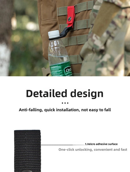 Webbing Water Bottle Holder Climbing Carabiner Belt Backpack Hanger Hooks Clip Multifunction Water Bottle Nylon Buckle Hook Clip