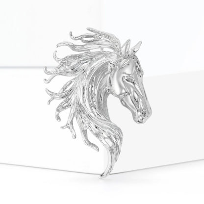 Fashion Horse Brooches for Women Unisex Zodiac Animal Pins keychain Event Party New Year Gifts Jewelry Decoration Accessories