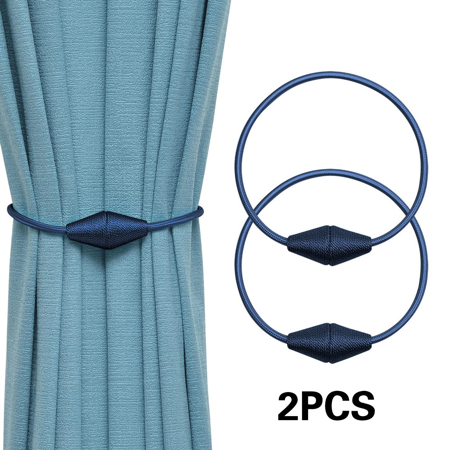 2pcs European style conical shaped strong magnetic curtain tiebacks for thin or heavy curtains, suitable for home, living room