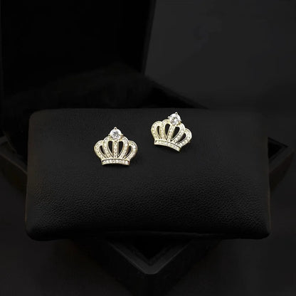 Exquisite Cute Hollowed-out Crown Crystal Zircon Brooches for Men Women Suit Jacket Pin Simple Personality Jewelry Accessories