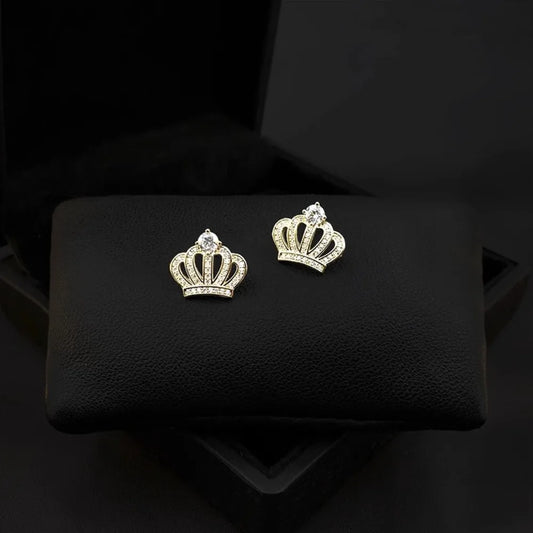 Exquisite Cute Hollowed-out Crown Crystal Zircon Brooches for Men Women Suit Jacket Pin Simple Personality Jewelry Accessories