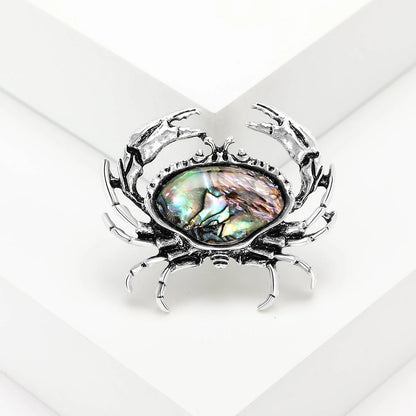 Enamel Rhinestone Crab Brooches For Women Unisex Animal Pins Multi-color Available Casual Party Accessories Gifts