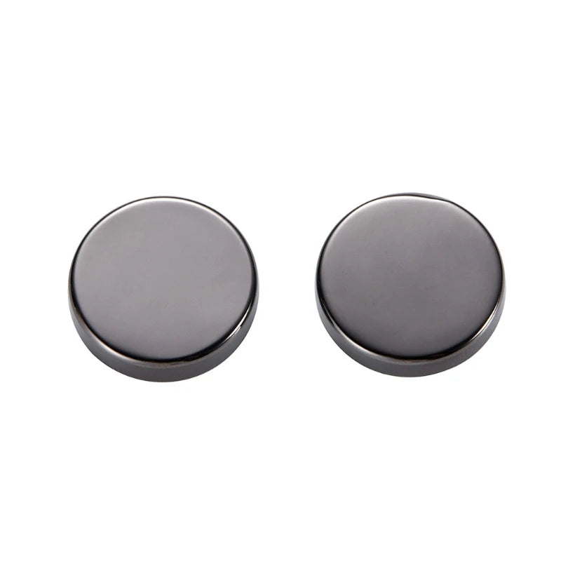 1 Pair Brass Round Button Cover Cufflinks Formal Shirt Cuff Links Fine Details Imitation Cuff Links for Photo Shooting