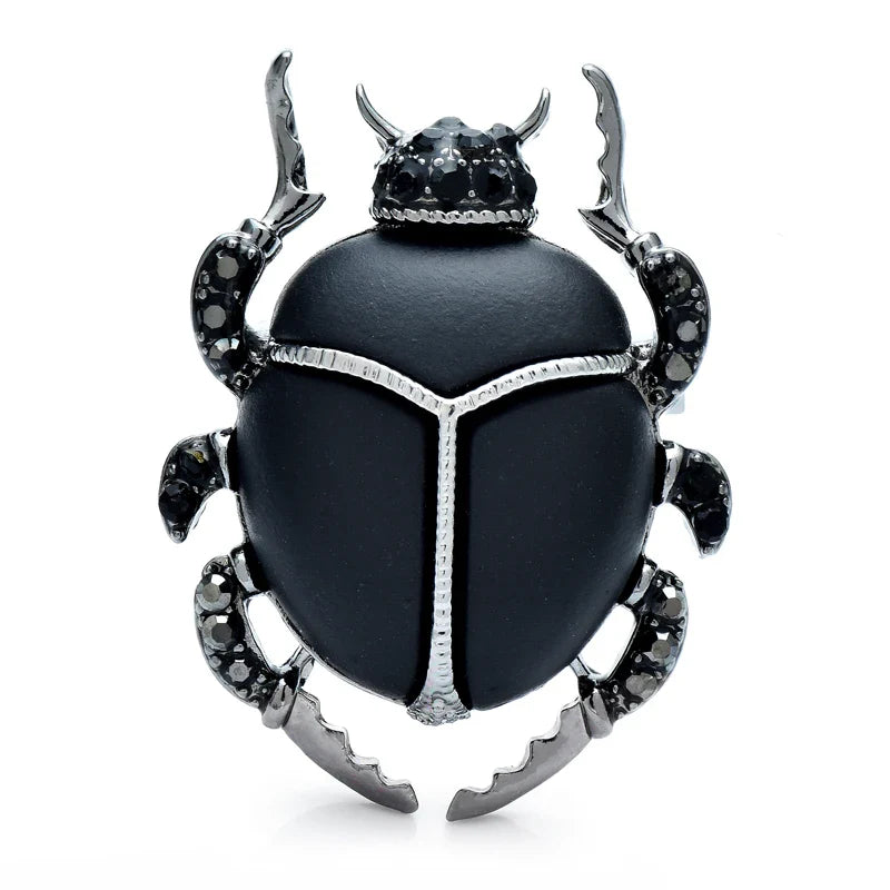 Wuli&baby Cute Blue Beetle Brooches Women Unisex Lovely Enamel Insects Party Casual Brooch Pins Gifts