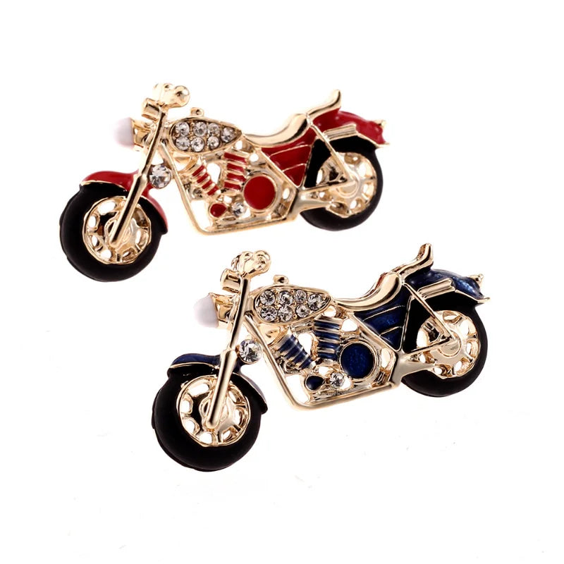 Retro 2-color Motorcycle Brooch for Men and Women's Fashionable Party Clothing Accessories Baby Brooch Small Gift