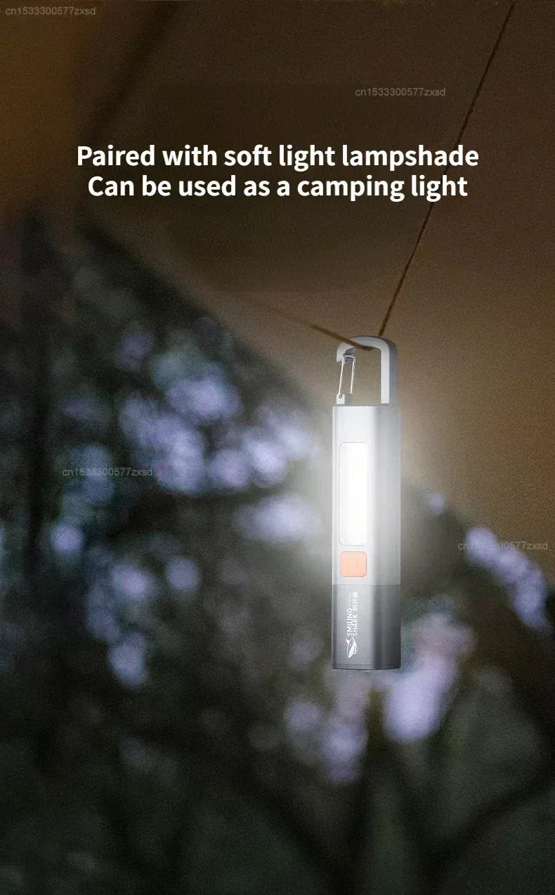 Mijia Outdoor Flashlight Portable Strong Lights Variable Focus with Floodlight Side Lights Long Range USB Rechargeable LED Lamp