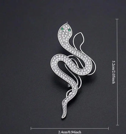 Clearance Price Snake Shape Brooches for Women Men Rhinestone Crystal Lapel Pin Clearance Sale
