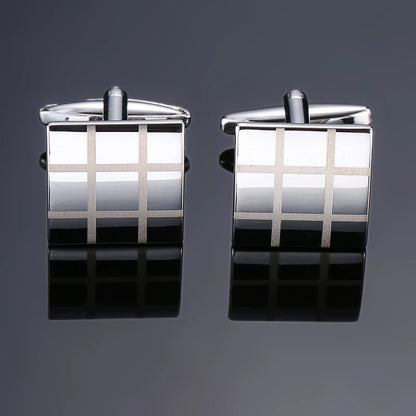 High quality men's French shirt cufflinks brand new fashion laser metal Chinese knot cufflinks manufacturer wholesale