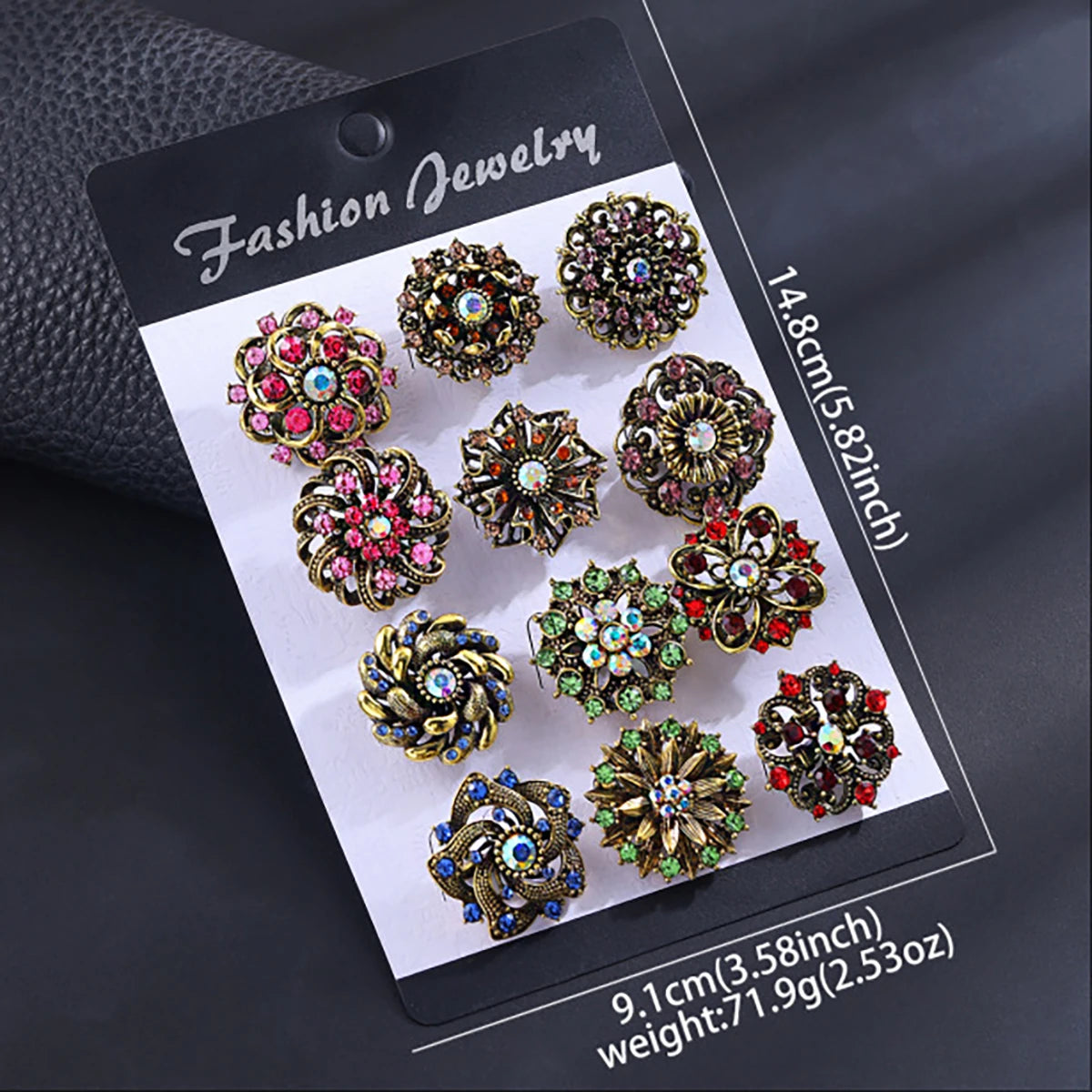 12Pcs/Set Fashion Simple Pearl Flower Brooches Alloy Rhinestone Muslim Bouquet Pin for Women Bridal Shower Party Dress Clothes