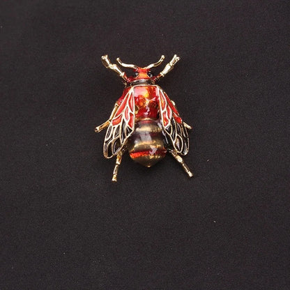 Enamel Bumblebee Brooches Women Alloy Yellow Bee Insect Brooch holiday Gift Broche Banquet Pins