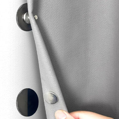 4Pairs Curtain Magnets Closure with Self-Adhesive Patch Keep Curtain Closed Bathroom Bedroom Magnetic Light-Blocking Buckle